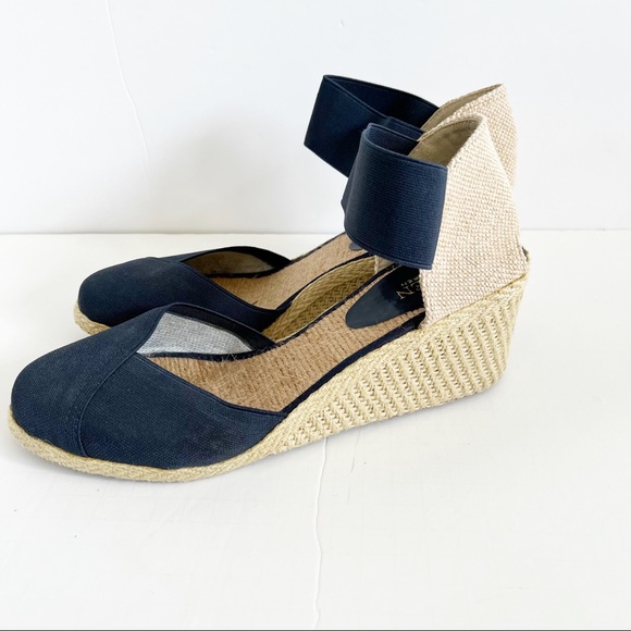 Ralph Lauren | Shoes | Ralph Lauren Navy Blue Charla Espadrille Wedges Sz  95 | Poshmark